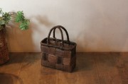くるみの角型かごバッグ