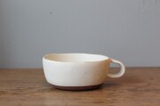 【国産陶器のスープマグ たたら作り】《3974》