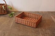 ラタン収納バスケットワイド