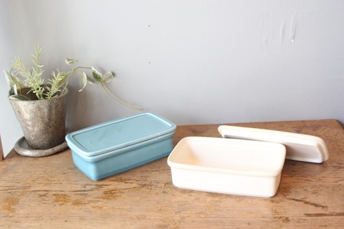 日本製岐阜県美濃焼バターケースにぴったりな角型保存容器