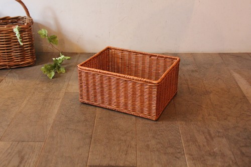 ラタン収納バスケット