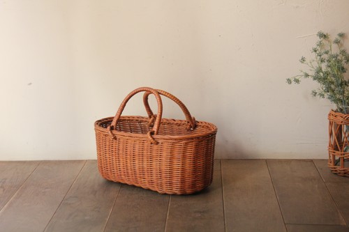 籐のかごラタンのお買い物かご