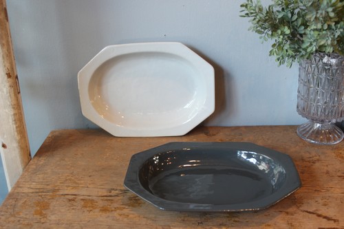 国産瀬戸焼のオクタングルグレープレート