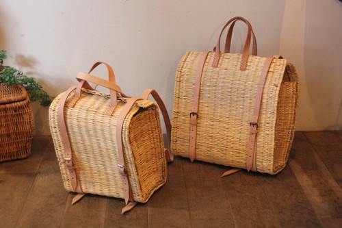 ストローマルシェかごリュック