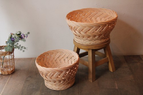 ヤシのトレーバスケットハイタイプ