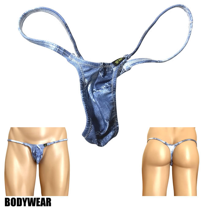 BODYWEAR メンズビキニ　ダメージデニム　ウルトラマイクロ　Tバック　1001262