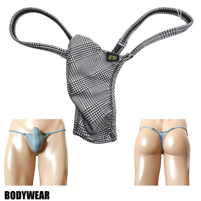 BODYWEAR メンズビキニ　ギンガムチェック柄　上向きTフロント　Tバック　1004248