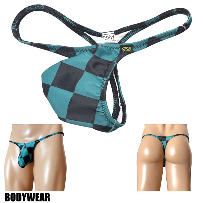 BODYWEAR メンズビキニ　チェッカーズ柄　バルジ　シャープ　 Tバック　1041256