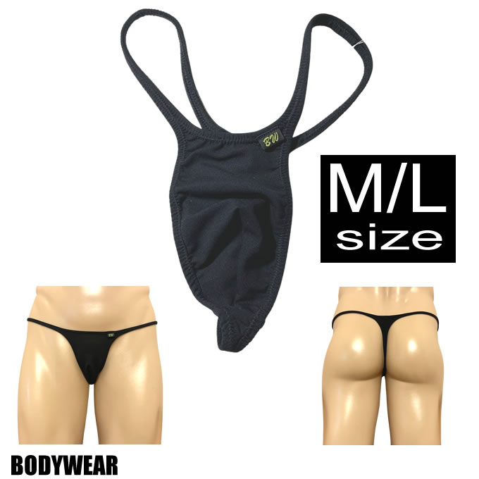 BODYWEAR メンズビキニ　コットンライク　ブラック　シャープ　Tバック　1055263b