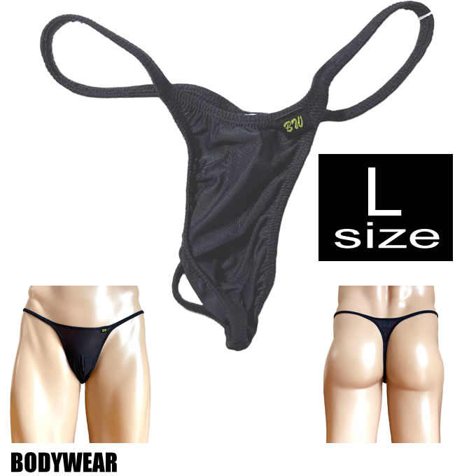 BODYWEAR メンズビキニ マイクロ2WAY ブラックスキン シャープ　Tバック Lサイズ　1055268l
