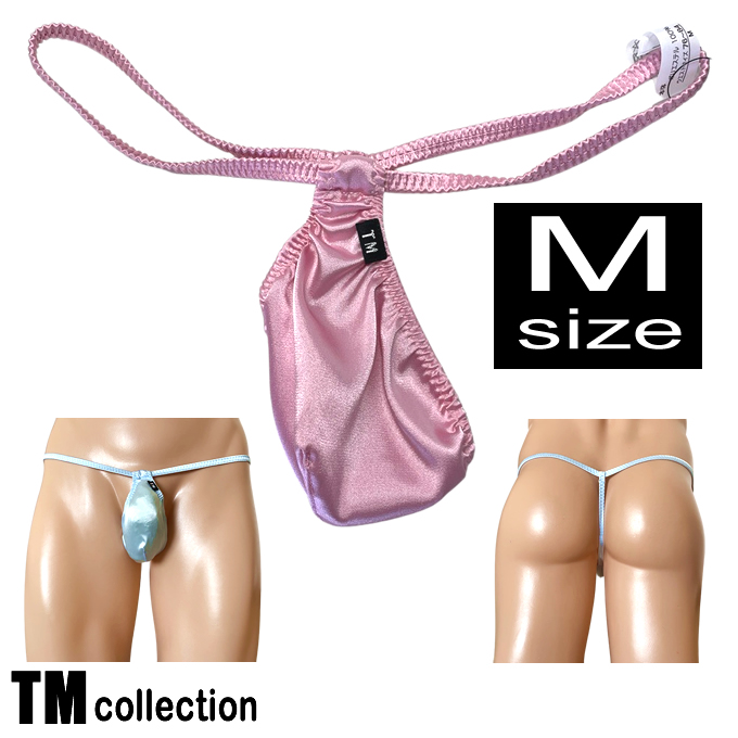 TMコレクション メンズビキニ Satin ポーチカップ　Gストリング  Mサイズ　115764