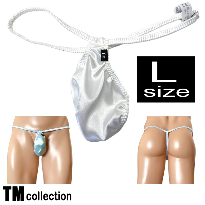 TMコレクション メンズビキニ Satin ポーチカップ　Gストリング  Lサイズ　115765