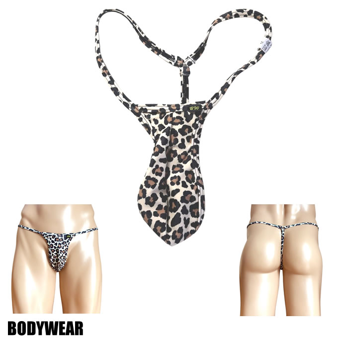 BODYWEAR メンズビキニ 2WAY アニマルスキン ヒョウ柄 ハイレグ　Gストリング 1210271