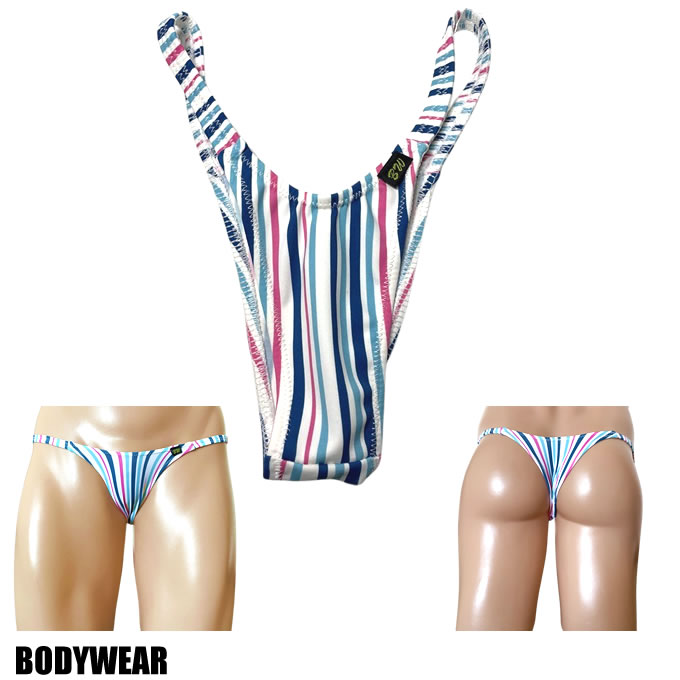 BODYWEAR ユニセックスビキニ　クールストライプ　Vフロント　リオバック　1418251