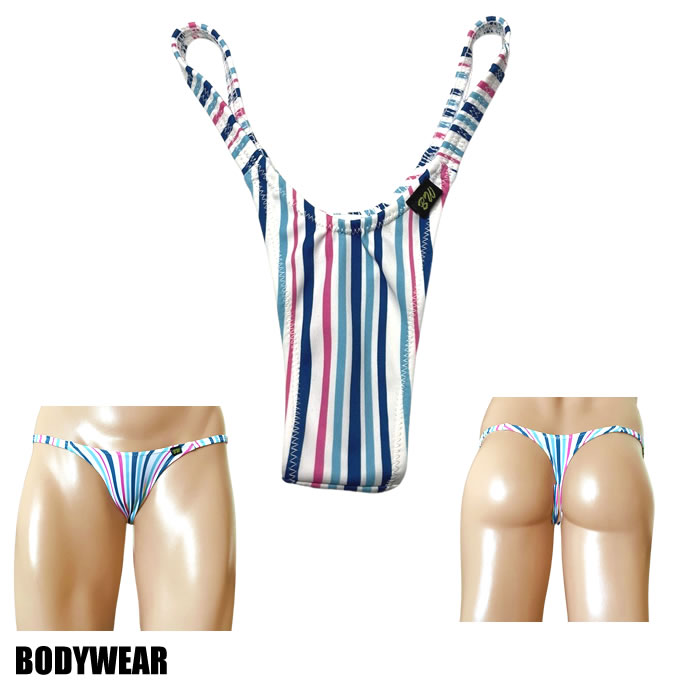 BODYWEAR ユニセックスビキニ　クールストライプ　Vフロント　Tバック　1419251
