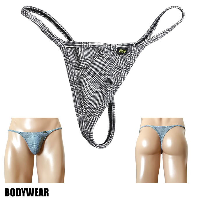 BODYWEAR メンズビキニ　ギンガムチェック柄　トライアングルバック　Gストリング　1476248