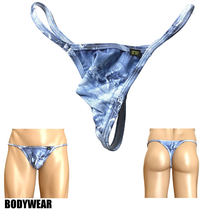 BODYWEAR メンズビキニ　ダメージデニム　トライアングルバック　Gストリング　1476262