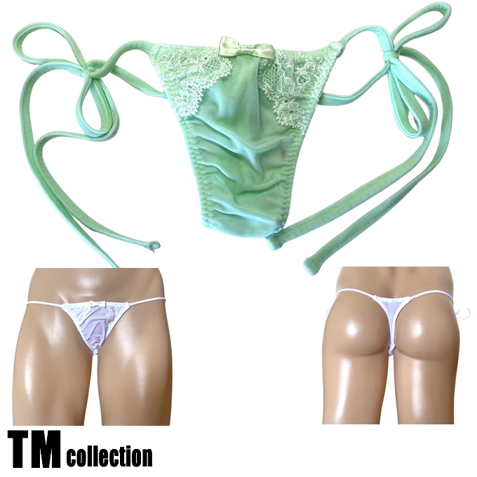 TMコレクション ユニセックスビキニ　NewT2M2　レースキュート　サイドリボン　Tバック　168370