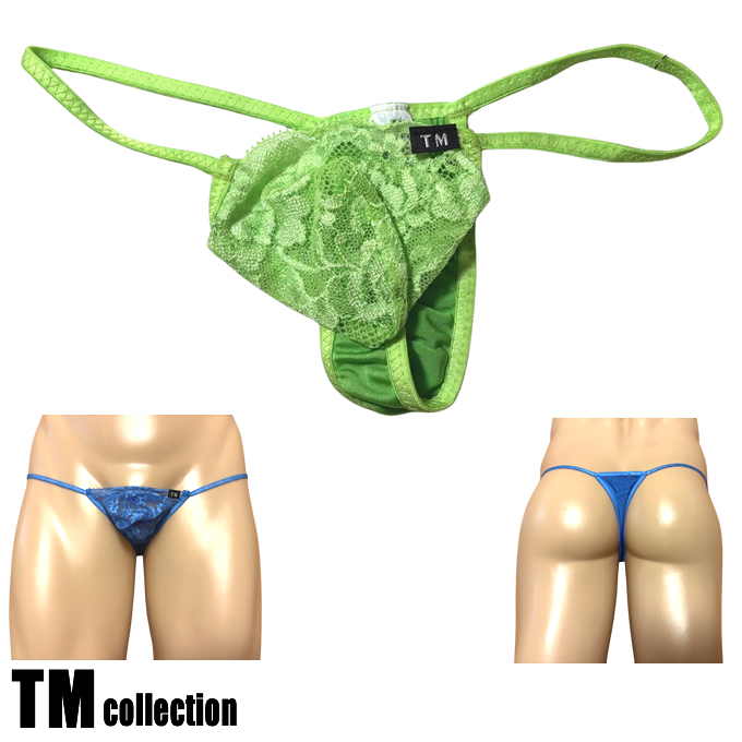 TMコレクション メンズビキニ  ストレッチレース カップぷっくり Tバック NEON 175181