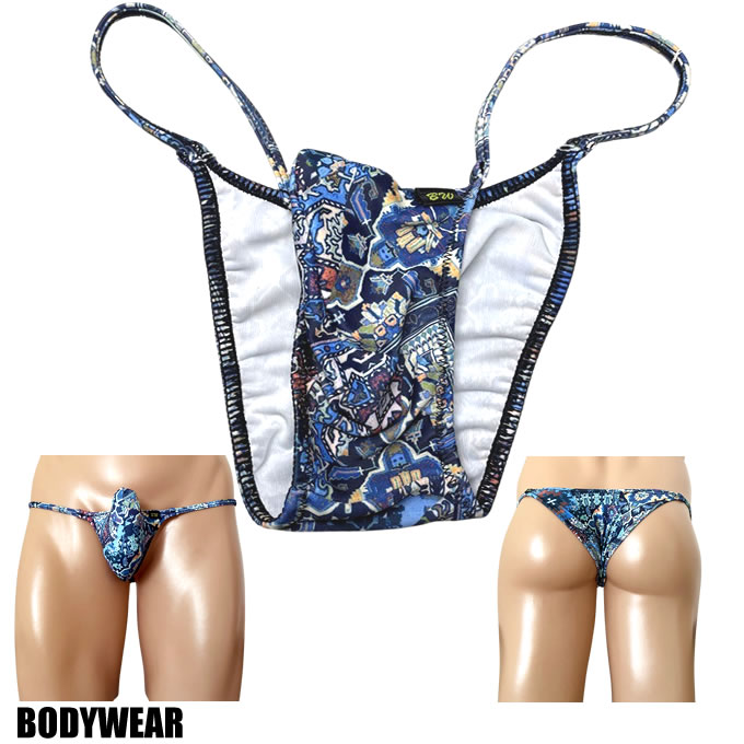 BODYWEAR メンズビキニ　ダマスク＆アート柄　上向きTフロント　リオバック　2005246