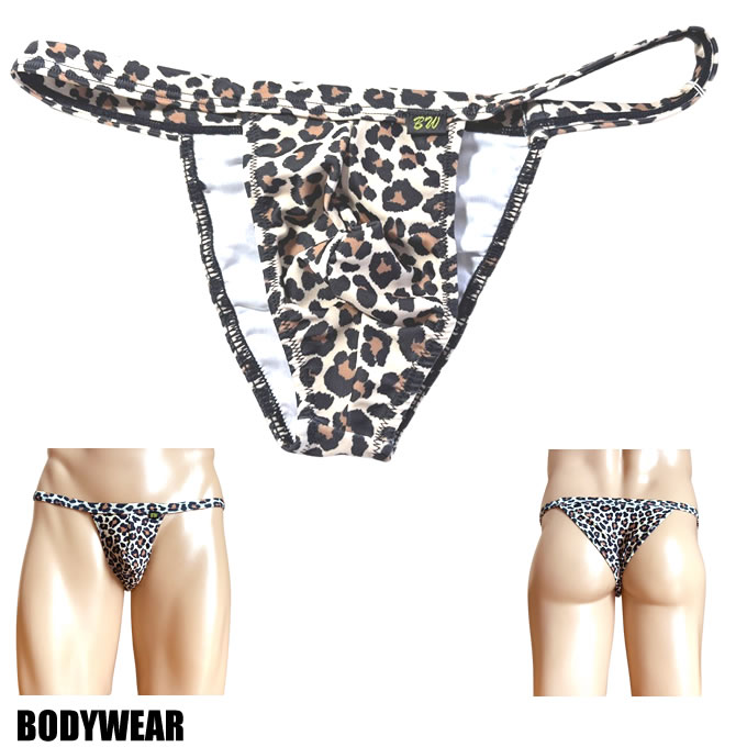 BODYWEAR メンズビキニ 2WAY アニマルスキン ヒョウ柄 ウェストバインダー　ハーフバック Mサイズ 2054271