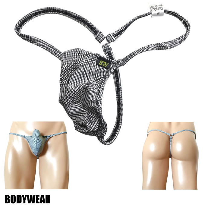 BODYWEAR メンズビキニ　ギンガムチェック柄　上向きTフロント　Gストリング　3006248