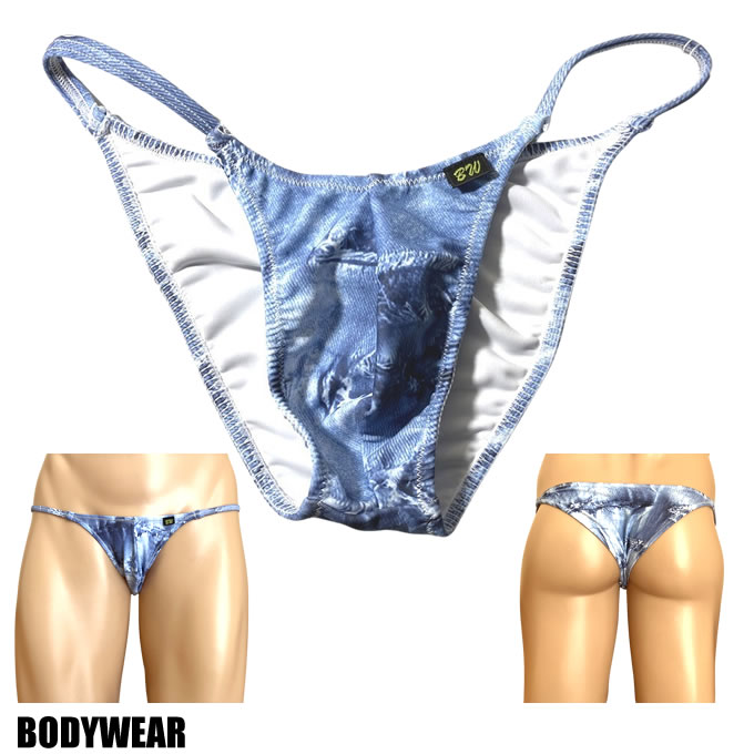 BODYWEAR メンズビキニ　ダメージデニム　サイドストリング　ハーフバック　3351262