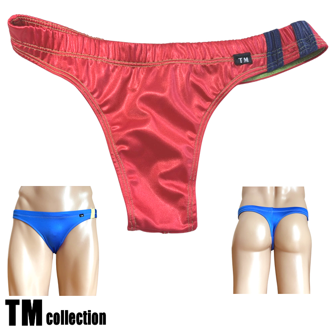 TMコレクション メンズビキニ WET  競パン風　サイドライン　Tバック 565733