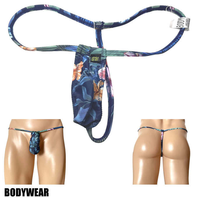 BODYWEAR メンズビキニ ダークハイビスカス スリムTフロント Gストリング 887244