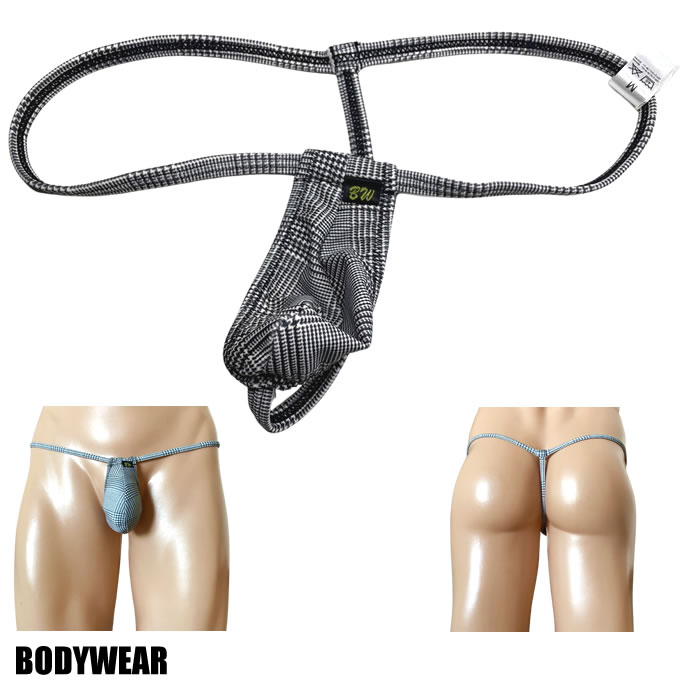 BODYWEAR メンズビキニ　ギンガムチェック柄　スリムTフロント　Gストリング　887248