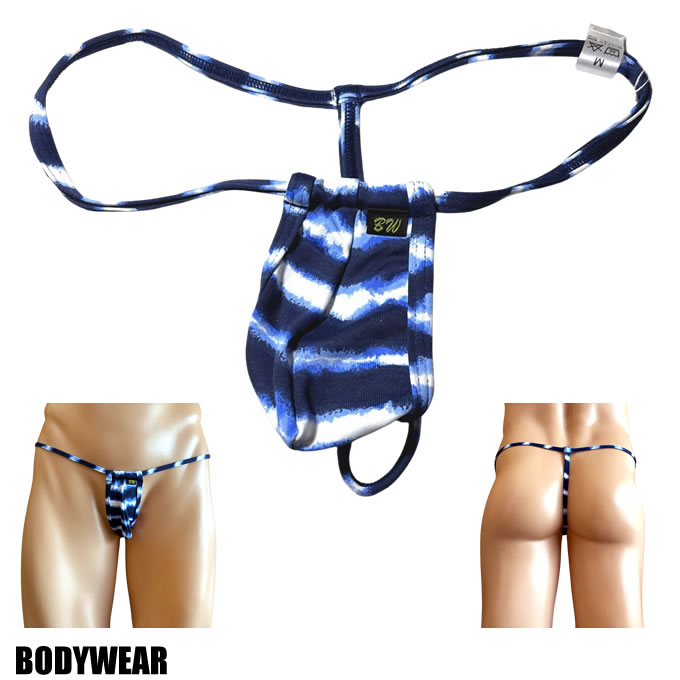BODYWEAR メンズビキニ　ボーダービビット柄　スリムTフロント　Gストリング　887265