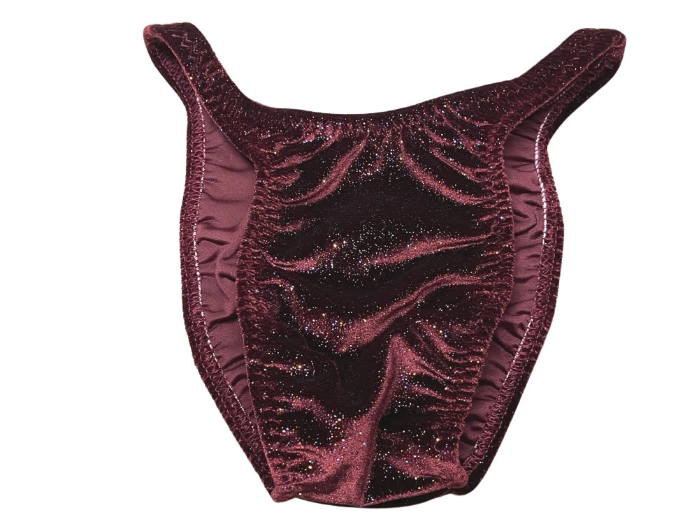 ジャグウェア　ブラジルカット　バーガンディwithゴールドダスト　ベルベット　ポージングスーツ　bcveld09