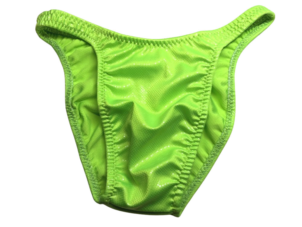 ジャグウェア　フレンチカット　ライムグリーン   クリアドット　ポージングスーツ　fccld05