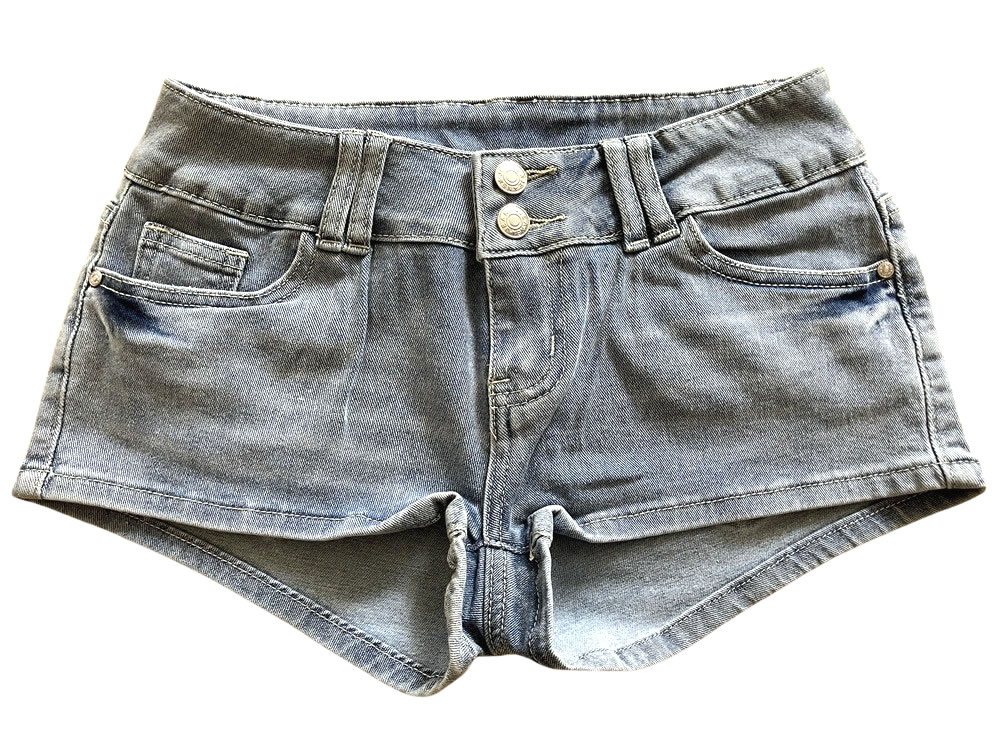 ホットパンツ ストレッチデニム ローライズ LITE BLUE hp1025