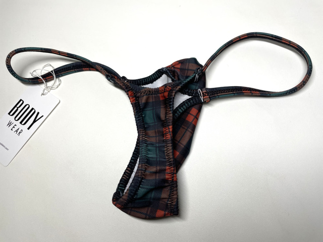 BODYWEAR メンズビキニ タータンチェック柄 上向きTフロント T