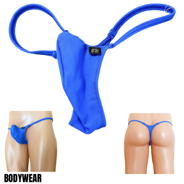 BODYWEAR メンズビキ コバルトブルー 2WAY 上向きTフロント Tバック 1004276b