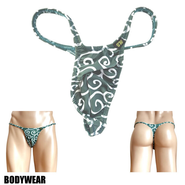 BODYWEAR メンズビキニ 2WAY 和柄スキン 唐草模様 シャープ　Tバック Mサイズ 1055270
