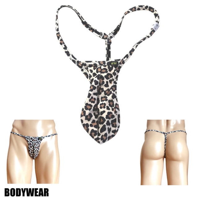 BODYWEAR メンズビキニ 2WAY アニマルスキン ヒョウ柄 ハイレグ Gストリング 1210271