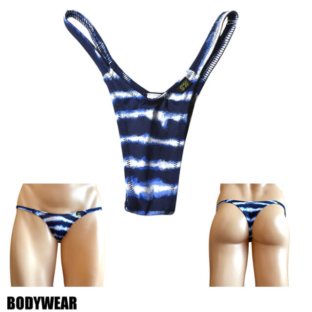 BODYWEAR ユニセックスビキニ　ボーダービビット柄　Vフロント　リオバック　1418265