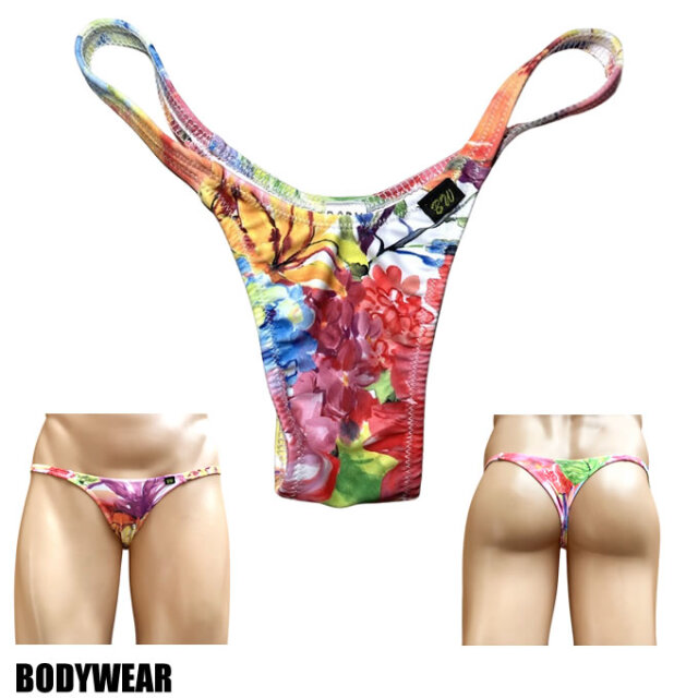 BODYWEAR ユニセックスビキニ ボタニカルフラワー柄 Vフロント リオバック 1418266