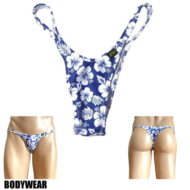 BODYWEAR ユニセックス 2WAYストレッチニット ハイビスカス柄　Vフロント　リオバック Mサイズ 1418272
