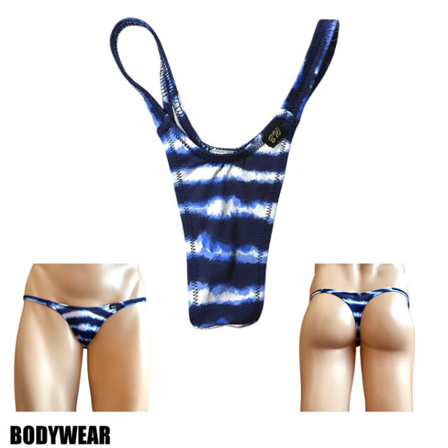 BODYWEAR ユニセックスビキニ　ボーダービビット柄　Vフロント　Tバック　1419265