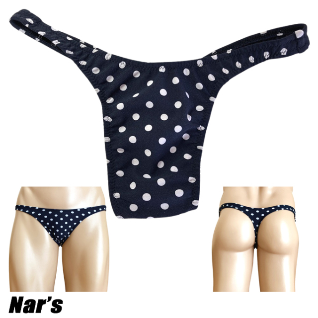 Nar's メンズビキニ ドット柄 フロントノーシーム Tバック 1670