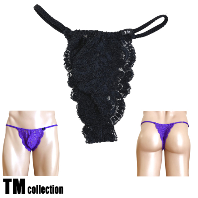 TMコレクション メンズビキニ ストレッチレース  サイドストリング　Tバック 175183