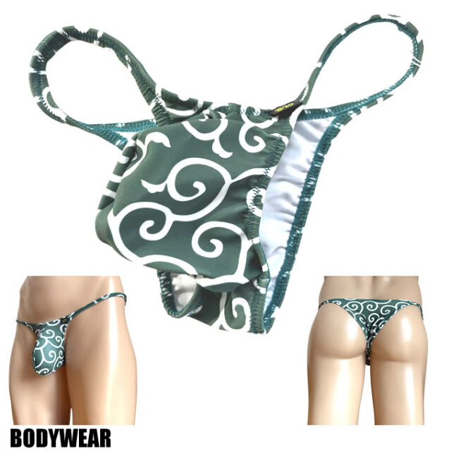 BODYWEAR メンズビキニ 2WAY 和柄スキン 唐草模様 バルジ シャープ　リオバック Mサイズ 2042270