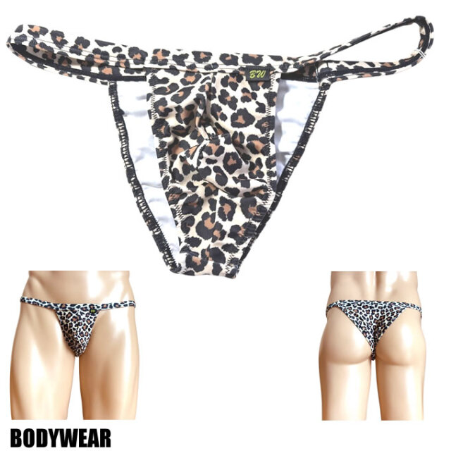 BODYWEAR メンズビキニ 2WAY アニマルスキン ヒョウ柄 ウェストバインダー ハーフバック Mサイズ 2054271