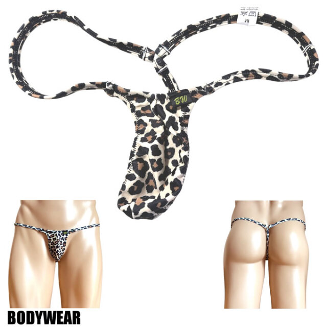 BODYWEAR メンズビキニ 2WAY アニマルスキン ヒョウ柄 ウルトラマイクロ Gストリング 3003271