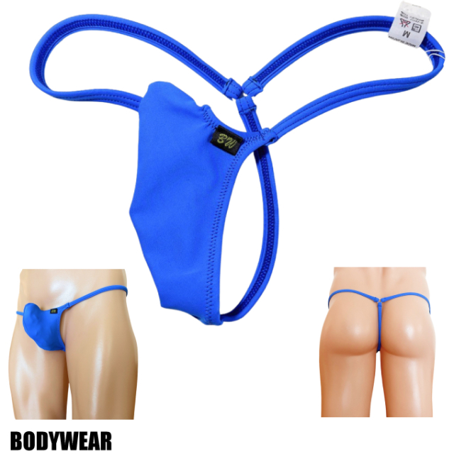 BODYWEAR メンズビキ コバルトブルー 2WAY 上向きTフロント Gストリング 3006276b