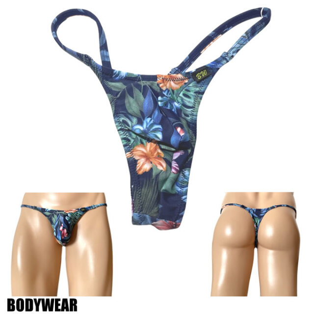 BODYWEAR メンズビキニ ダークハイビスカス サイドストリング Tバック 3352244