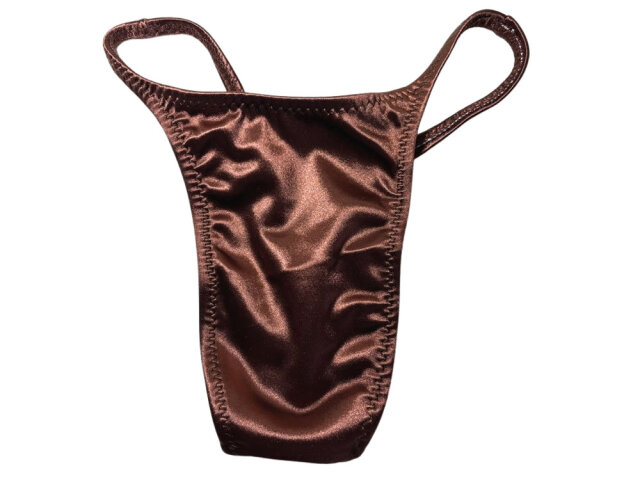 ジャグウェア プレミアTバック チョコレートブラウン サテン ポージングスーツ ビルパン pts192